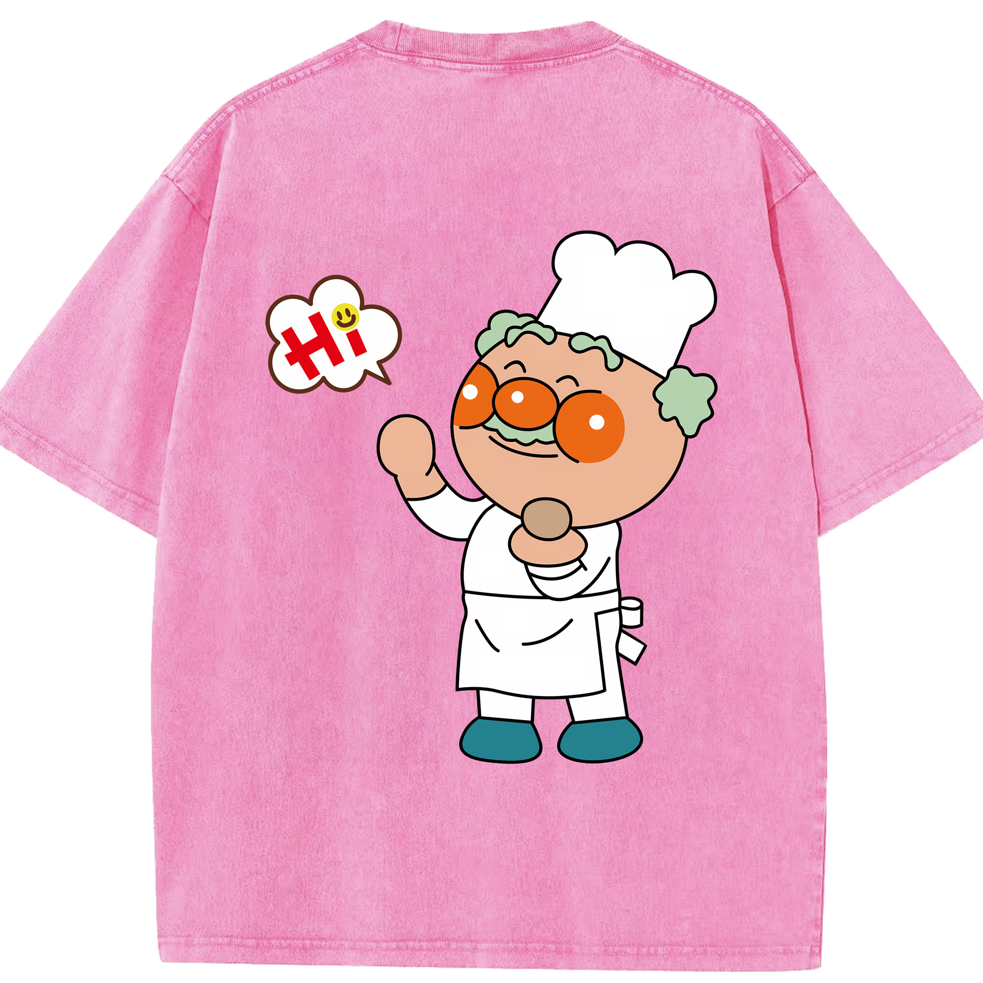 （画像用） アンパンマン Anpanman 綿100% ヴィンテージ風 半袖Tシャツ（背面プリント）